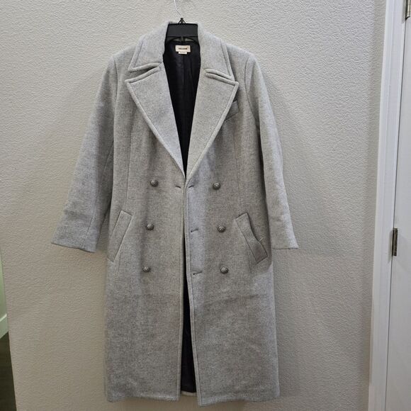 Zadig & Voltaire Mulan Double Breasted Grey Coat Size S New - Picture 6 of 16